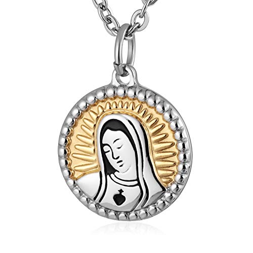 Beydodo Collar Redondo Mujer y Hombre Collares Acero Inoxidable Collar Oro