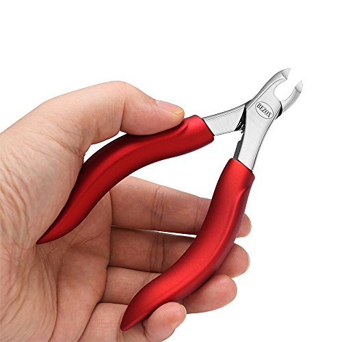 BEZOX Alicates Cortaúñas de Precisión para uñas Gruesas con Hongos o Incrustadas con Estuche de Metal