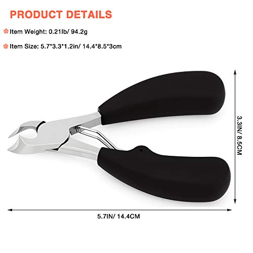 BEZOX - Precisión Alicates Cortaúñas de Para Uñas Gruesas o Incrustadas W/Metal Box