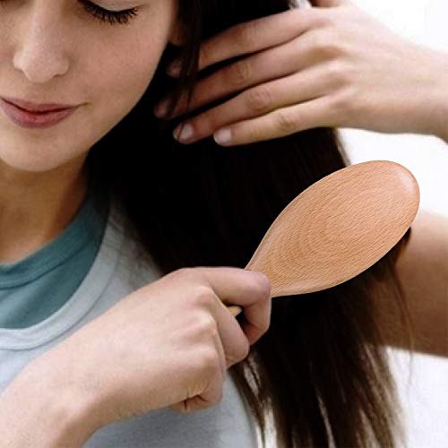 BFWood Cepillo de Pelo con Cerdas de Jabalí y Peine para Cabello Normal a Mediano