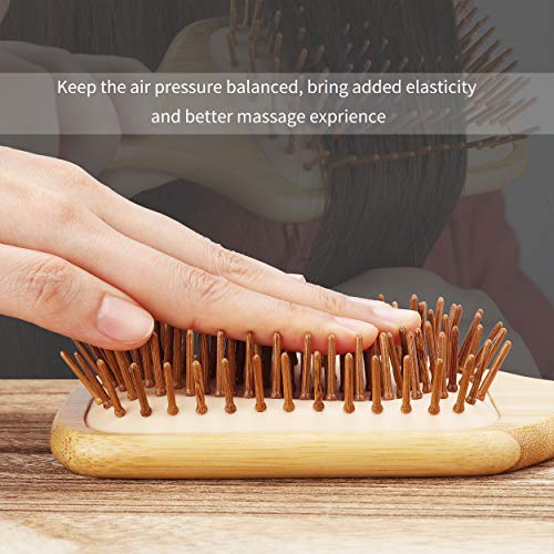 BFWood Grande Cepillo de Pelo bambú Masaje - Mango Grande