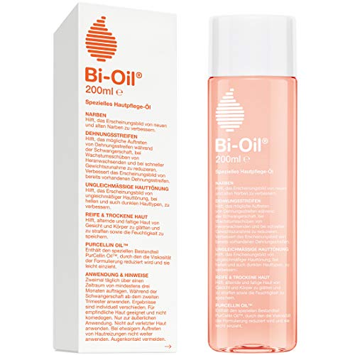 Bi-Oil - Aceite de cuidado de la piel para cicatrices y estrías en piel seca y en tonos irregulares, 200 ml