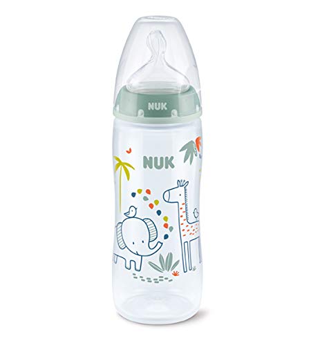 Biberón First Choice+ PP 360 ml (XL) Jungle Animals Verde Silicona NUK 6-18 meses