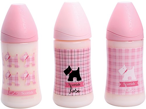 Biberón tetina de látex 270 Ml 3 Pos Rose