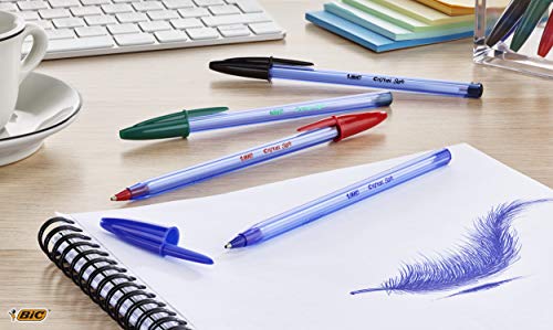 BIC Cristal Soft bolígrafos punta media (1,2 mm) - Azul, Blíster de 10 unidades
