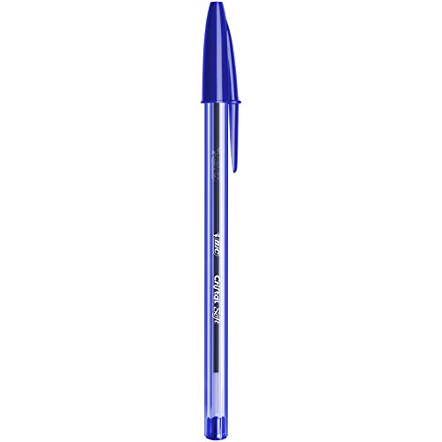 BIC Cristal Soft bolígrafos punta media (1,2 mm) - Azul, Blíster de 10 unidades
