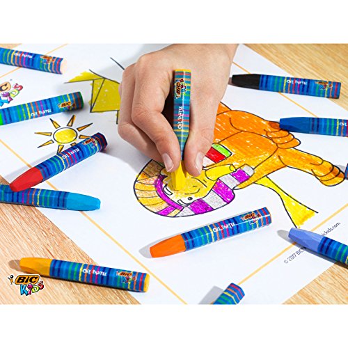 BIC Kids Oil Pastels Ceras Blandas - colores Surtidos, Blíster de 24 unidades