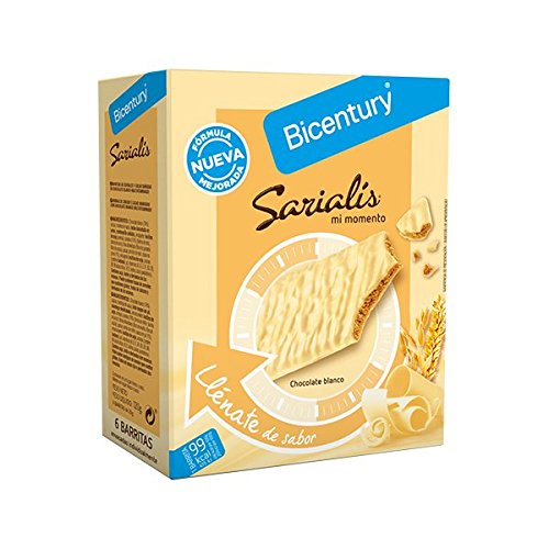 Bicentury - Barritas de Cereales Sarialís - 120g - Chocolate Blanco