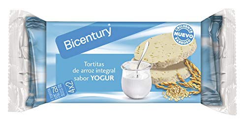 Bicentury - Tortitas De Arroz Integral Sabor Yogur Nackis - 8 tortitas - 130.4 g