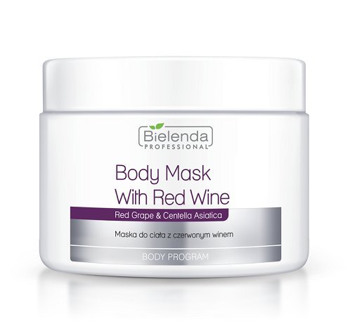 Bielenda - Máscara de cuerpo profesional con vino tinto, Centella Asiatica y uvas rojas, Maska Do Ciala Zzerwonym Winem 600 g, con champú para el cabello STAPIZZO, 15 ml o máscara 10 ml