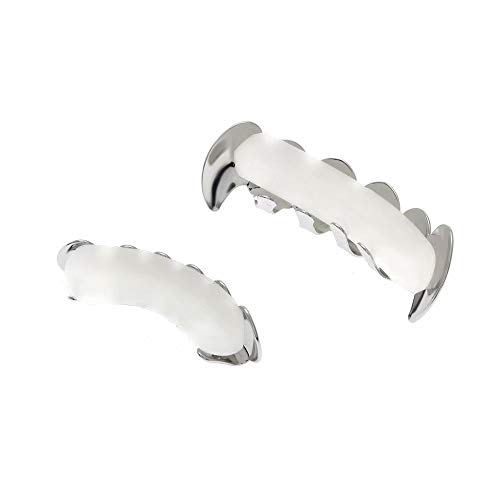 Big Bargain Store Joyas de hip-hop chapadas en oro aparatos ortopédicos con dientes brillantes en la parte superior e inferior Dientes de estilo hip-hop Rose gold