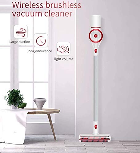 Big Shark Aspiradora inalámbrica, 15 kPa de vacío Stick, motor for una limpieza profunda de toda la casa con iluminación LED y el ácaro de eliminación de cepillo, perfecto for el coche, Ministerio del