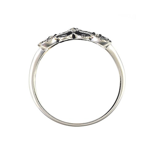 Bijoux pour tous 214R4856-01/925S - Anillo de plata de ley con marcasita, talla 20,5 (19,26 mm)