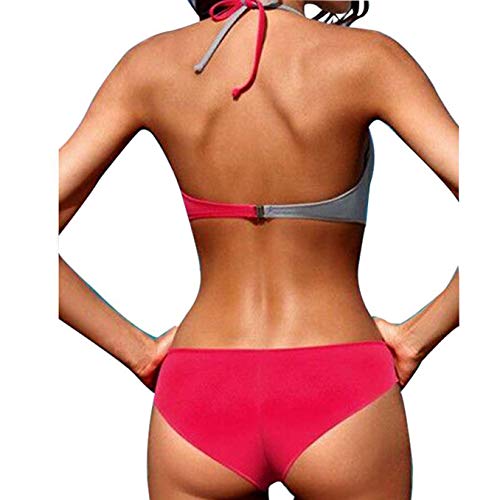 Bikini Push Up Women Swimsuit Set Halter Cross Bathing Suit Solid Plus Size Two Piece Maillot de Bain Brazilian Femme XXXL Sky Blue M