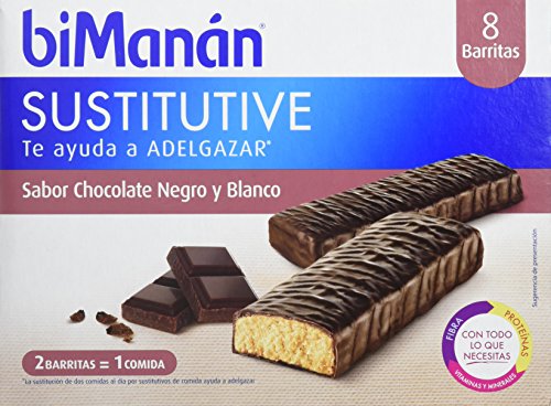BIMANAN - BIMANAN Barritas de Chocolate Negro y Blanco 8 uds