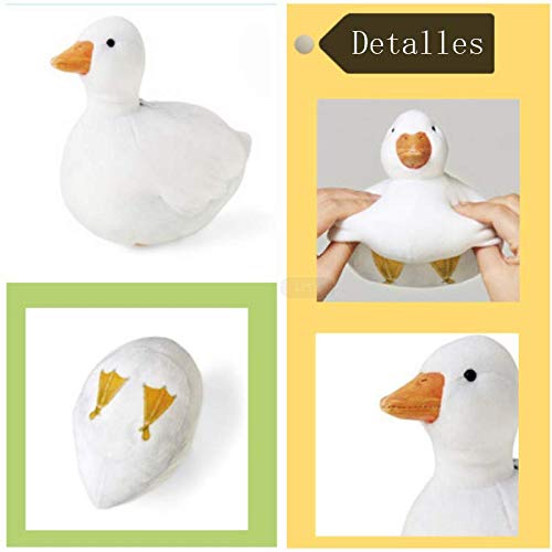 BININBOX Almohada Linda y Suave en Forma de Ganso Blanco y Gordo Juguete Mona cojín Perfecto como el Regalo (30 cm)