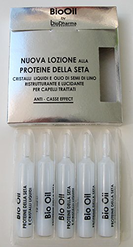 Bio Aceite Líquido Proteína de Seda Cristales, y Tratado con aceite de linaza Loción Para Pelo