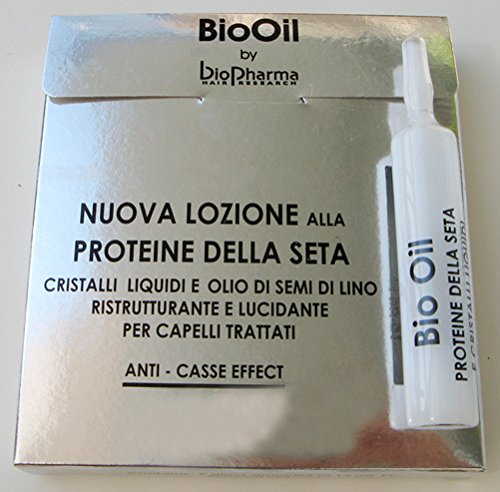 Bio Aceite Líquido Proteína de Seda Cristales, y Tratado con aceite de linaza Loción Para Pelo