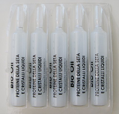 Bio Aceite Líquido Proteína de Seda Cristales, y Tratado con aceite de linaza Loción Para Pelo