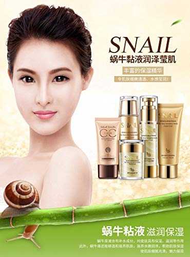 Bioaqua caracol reposición de agua 5pcs conjunto de reparación Shuirun cosméticos conjunto hidratante cuidado facial