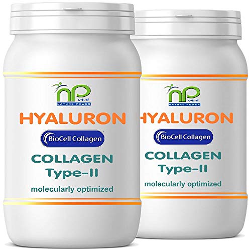 Biocell Collagen® o Collagen Express en cápsulas (con colágeno-II, ácido hialurónico, vitamina C y manganeso) 1000 mg de colágeno / día para la piel, el cabello y las articulaciones con NP-Vital (120 Biocell Collagen® cápsulas)