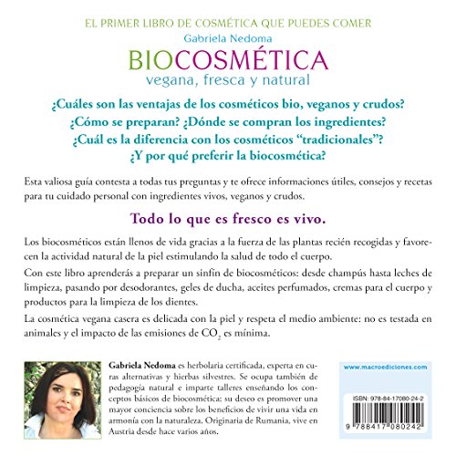 Biocosmética Vegana, Fresca y Natural. Consejos y recetas para el cuidado de la piel con ingredientes vivos y sin agentes químicos: 19 x 19 (Hilo Verde)