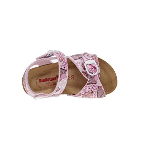 BIONATURA Sandalias con Hebillas Modelo Birk Made IN Italy CHIARAR Rosa Tamaño: 20