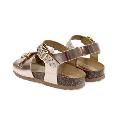 BIONATURA Sandalias con Hebillas Modelo Birk Made IN Italy NIÑA 22B1005IC Oro/Rosa Tamaño: 30