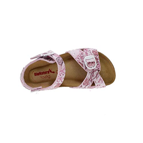 BIONATURA Sandalias con Hebillas Modelo Birk Made IN Italy NIÑA 22B1005IR Rosa Tamaño: 38