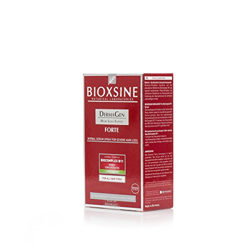 Bioxsine Serum Forte Serum Spray Vegetal para la caída severa del cabello - para mujeres y hombres | con champú vegetal para acelerar el crecimiento del cabello | 60 ml