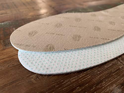 biped 4 Pares de Plantillas Refrescantes con Aloe Vera – Extremadamente Delgadas e Higiénicas – Con Aroma de Limones y Menta z1020 (46-47)