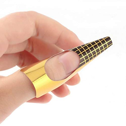 Biutee Nail Art 500pcs Moldes Uñas Pegatinas Uñas Gel Para UV Gel Acrílicas Uñas Para Manicura Uñas Tips Extenciones