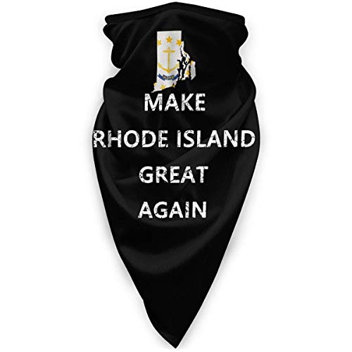 Bklzzjc Make Rhode Island Great Again Unisex Bufanda Deportiva a Prueba de Viento Calentador de Cuello al Aire Libre Bandana Pasamontañas Sombreros