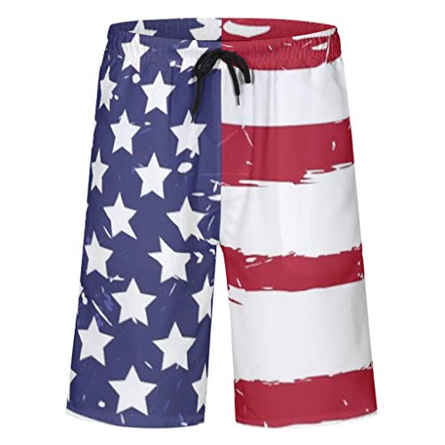 Blackhorer – Bañador para Hombre, Corte Ajustado, para Tiempo Libre, para Verano, Playa, Secado rápido, con cordón Ajustable, Bolsillos sin Slip Interior Blanco XXXXL