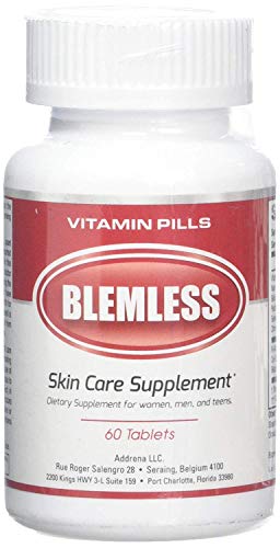 Blemless Suplementos Para La Piel Transparente Sin Imperfecciones| Pastillas de VItaminas Para Mujeres y Hombres Que Pueden Ayudar en algunos puntos y manchas 60CT