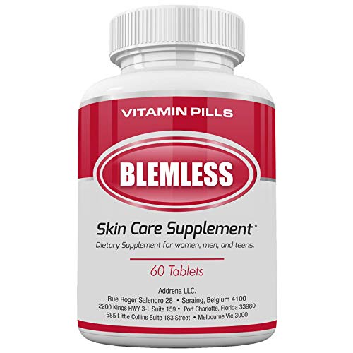 Blemless Suplementos Para La Piel Transparente Sin Imperfecciones| Pastillas de VItaminas Para Mujeres y Hombres Que Pueden Ayudar en algunos puntos y manchas 60CT