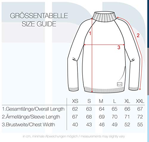 BlendShe Khola Jersey De Punto Suéter Sudadera De Punto Grueso para Mujer con Cuello Alto, tamaño:M, Color:Black (20100)