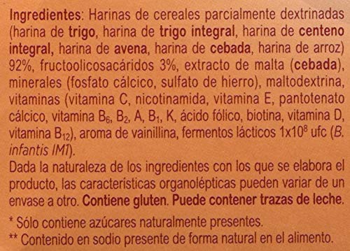 Blevit Plus 5 Cereales para bebé, 1 unidad 600 gr. A partir de los 5 meses.