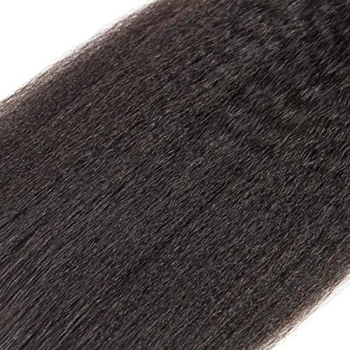 BLISSHAIR Yaki Kinky Straight Wig italiano cabello 3 cabello humano rizado tejer para mujeres negras, sin procesar extensiones de cabello virgen pelo natural con pelo de bebé 14" 14" 14" (35.56cm)