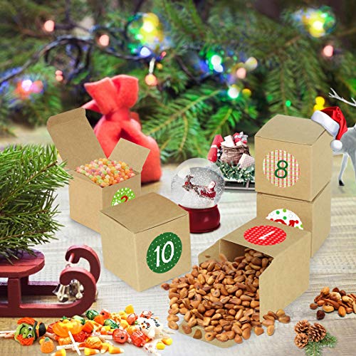 Bluelves Calendario de Adviento, Advent Calendar 2020, Calendario Adviento DIY, Calendario Adviento Navidad, Calendarios de Adviento con 24 Adhesivos Digitales de Adviento