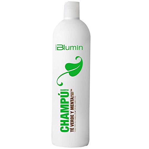 Blumin Champú de Té Verde y Menta Efecto Protector de Cabello/Protector del Cuero Cabelludo Efecto Suave y Brillante, 1000 ml