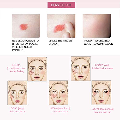 Blush Stick, Maquillaje de la cara Blush Powder Colorete mate Destacando la paleta cosmética(Rojo coral)