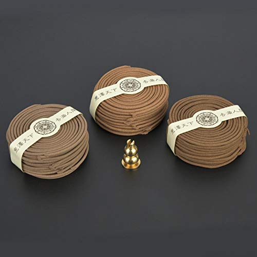 Bobinas de incienso de sándalo natural, tres sabores Retención de olores durante 4 horas Múltiples aromas aromáticos Incienso de bobina natural en regalo de empaque (Agilawood/Sandalwood/Wormwood)