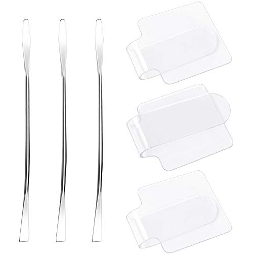 Bobo 3pcs Paleta de Cosméticos Paleta de Maquillaje con 3pcs Espátula, Paletas de Mezclas Maquillaje Paleta Transparente de Maquillaje para Mezclar Bases, Sombras de Ojos, Cremas y Cosméticos