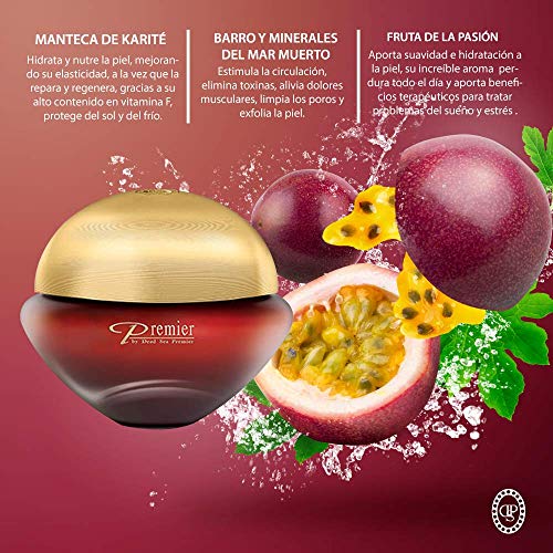 Body Butter – Passion Fruit | Crema hidratante corporal con Carité y minerales del Mar Muerto con aroma Fruita de la pasión| Premier by Dead Sea Premier
