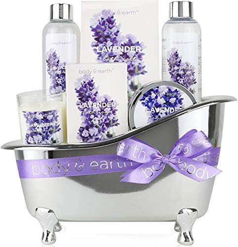 Body & Earth Set de Regalo de Baño para Mujer, Regalos Originales para Mujer, Fragancia Lavanda