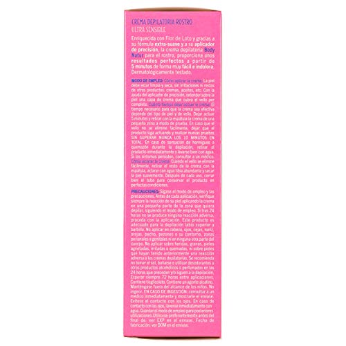 BODY NATUR crema facial depilatoria ultra sensible tubo 20 ml