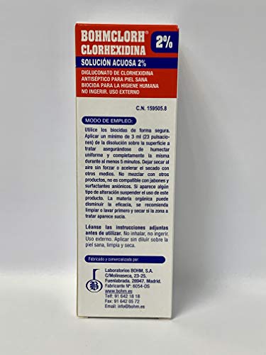 BOHMCLORH CLORHEXIDINA Acuosa 2% 100 ml