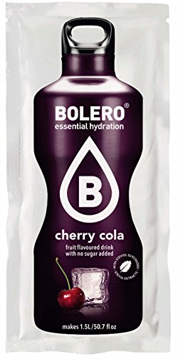 Bolero Bebida Instantánea sin Azúcar, Sabor Cereza-Kola - Paquete de 24 x 9 gr - Total: 216 gr