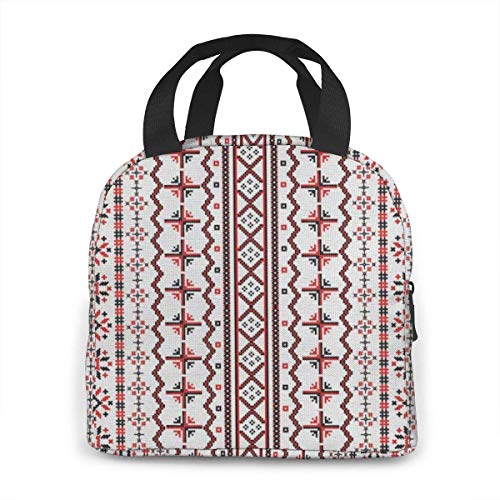 Bolsa de almuerzo aislada portátil con calendario perpetuo para mujeres y hombres, bolsa de almuerzo reutilizable con bolsillo frontal para P